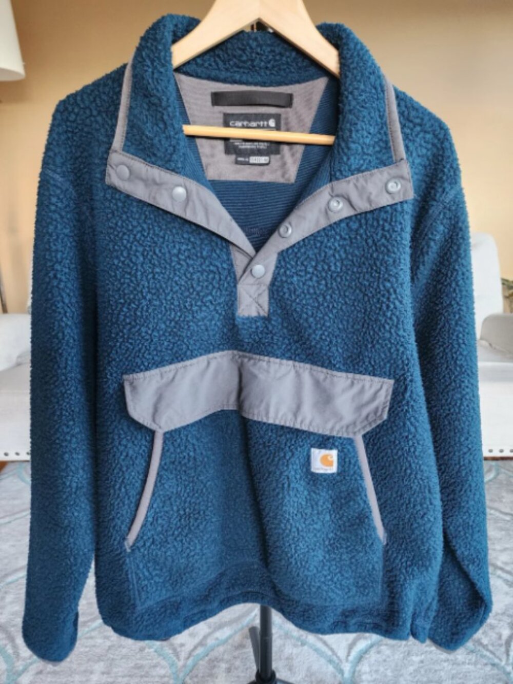 Carhartt Men's Relaxed Fit Fleece Pullover M Night Blue